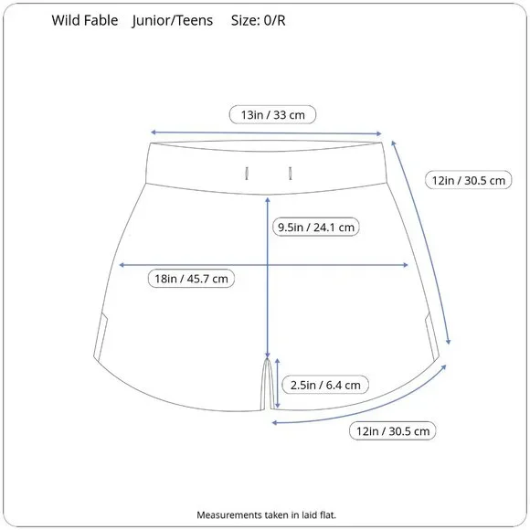 Wild Fable Junior Teens High-Rise Rolled Cuff Blue Denim Shorts Size 0 - Picture 3 of 9